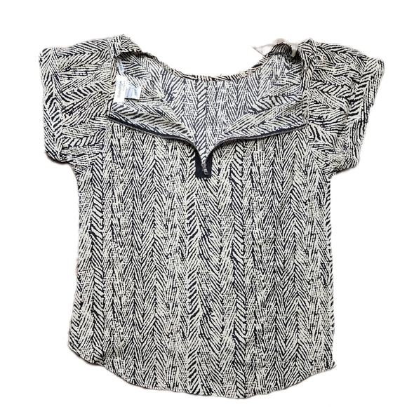 Papillon Raindrops Black and Cream Blouse Size M - Picture 4 of 4